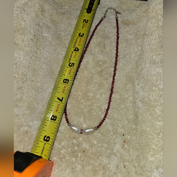 925 STERLING SILVER, RUBY AND PEARLS ADORN THIS BEAUTIFUL NECKLACE. 📸 - Picture 4 of 4